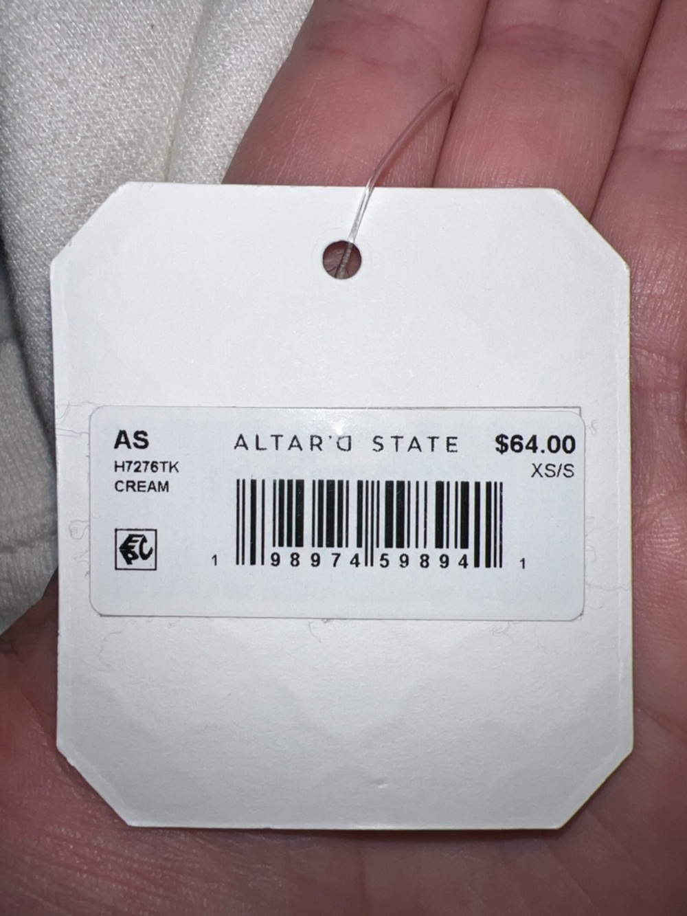 Altar'd State Cream Sweatshirt with Brown "Cozy Readers Book Club" Graphic - Picture 4 of 4
